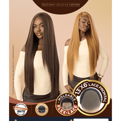 Collection image for: Outre Human Hair Blend Lace Front Wig Perfect Hairline Nueblend Glueless Fully Hand-Tied 13X6 HHB-Straight 34"