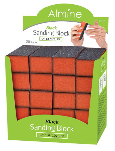 Annie Almine Black Sanding Block Display Grit 100/120/180 (20PC)