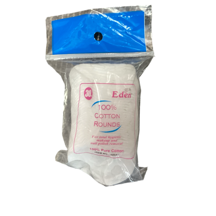 Eden 100% Cotton Rounds 30ct