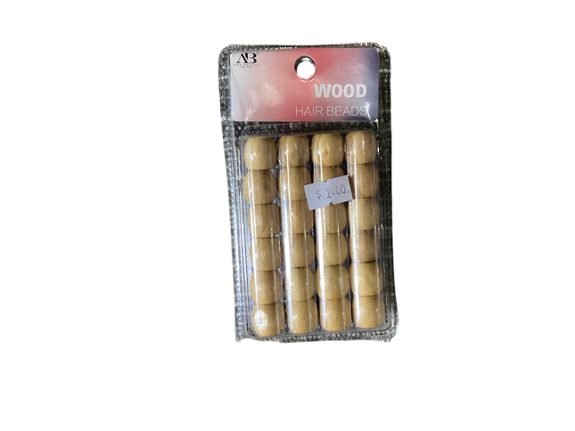 AB Wood Hair Beads