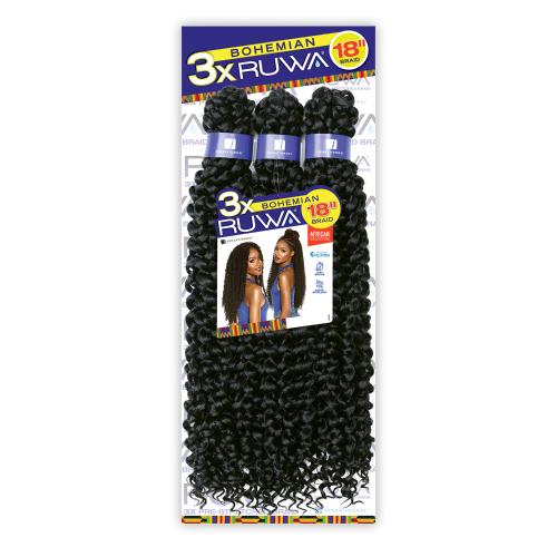 Ruwa 3x Bohemian Pre-Stretched Braid 18”