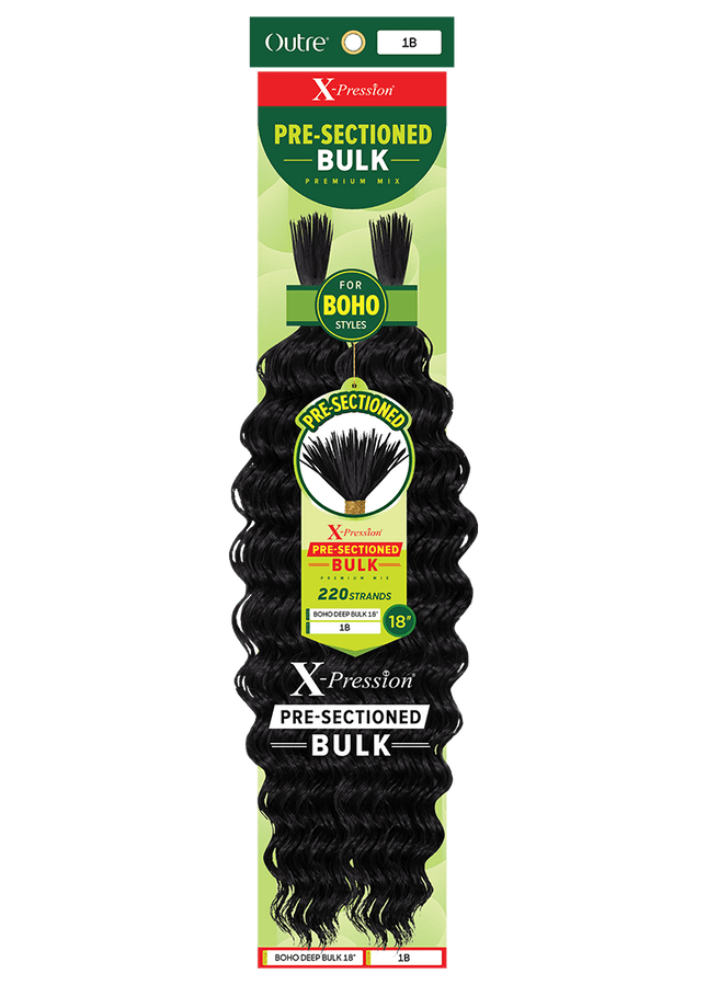 Pre-sectioned  bulk Dominican curls 18" Outre