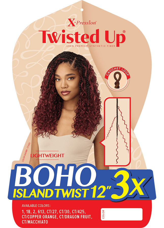 Boho island twist 3x 12”