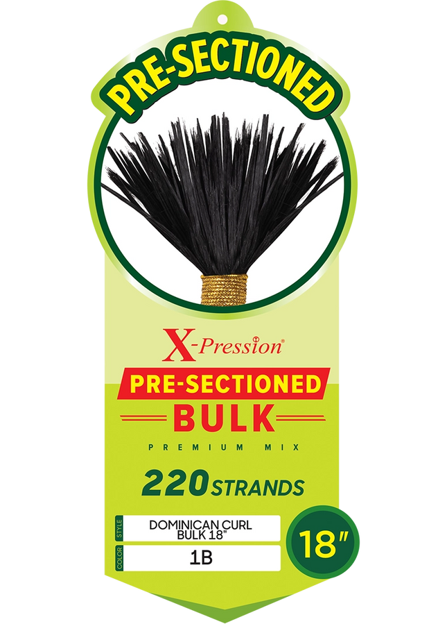 Outre X-Pression PRE-SECTIONED Bulk Dominican Curl Bulk 18” 220 Strands