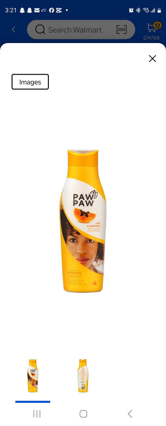 Pawpaw lotion