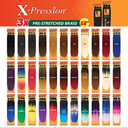 Sensationnel Braids X-Pression 3X Pre-Stretched Braid 58"