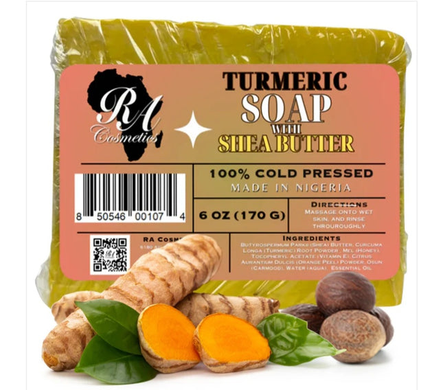 RA 100% Cold Pressed Turmeric Soap w/ Shea Butter 6oz (PC)
