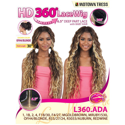 Motown Tress HD 360 LaceWig 30” L360.ADA