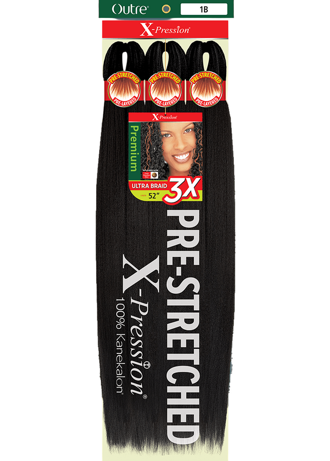 Outre Braids X-Pression Kanekalon 3X Pre Stretched Braid 52"  30pcs minimum to order