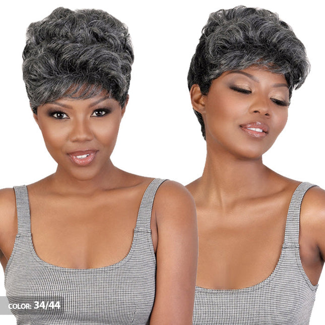 MOTOWN TRESS Wig SVH.MAKI 100% Human Hair SILVER