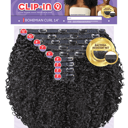 Big beautiful hair clip in Bohemian curl 14"