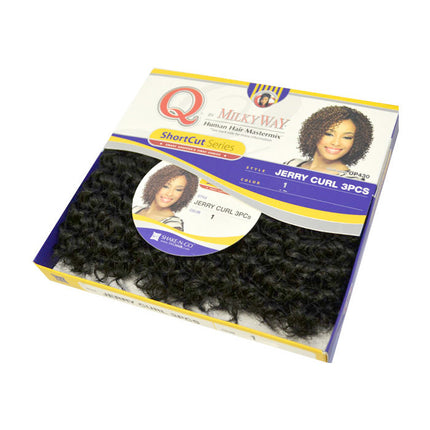 Shake-N-GO Que MilkyWay| Jerry Curl 3PCs ShortCut Series Human Hair MasterMix
