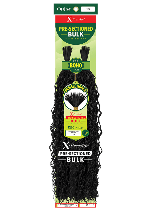 Pre-sectioned  bulk Dominican curls 18" Outre