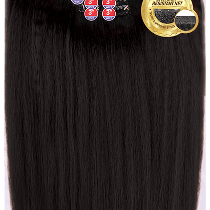 Big beautiful hair clip in kinky straight 18"