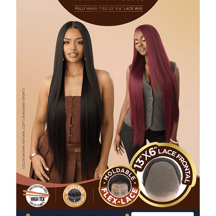 Outre Human Hair Blend Lace Front Wig Perfect Hairline Nueblend Glueless Fully Hand-Tied 13X6 HHB-Straight 40"