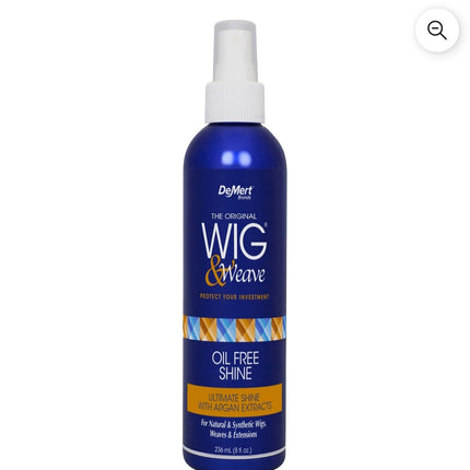 Demert Wig and Weave Oil Free Shine for Natural and Synthetic Hair, 8 Oz, 8 Ounces