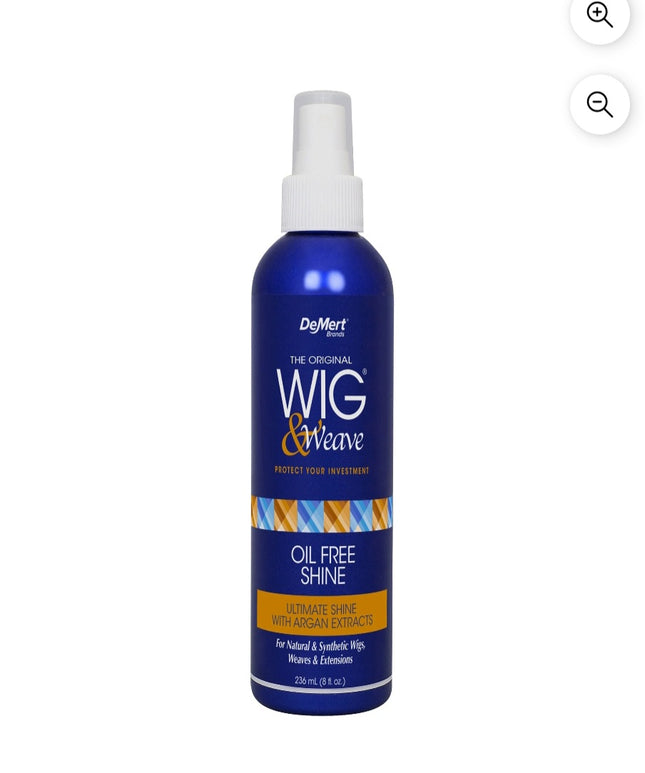 Demert Wig and Weave Oil Free Shine for Natural and Synthetic Hair, 8 Oz, 8 Ounces