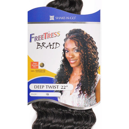 FreeTress Shake-N-GO Braid Crotchet Deep Twist 22”