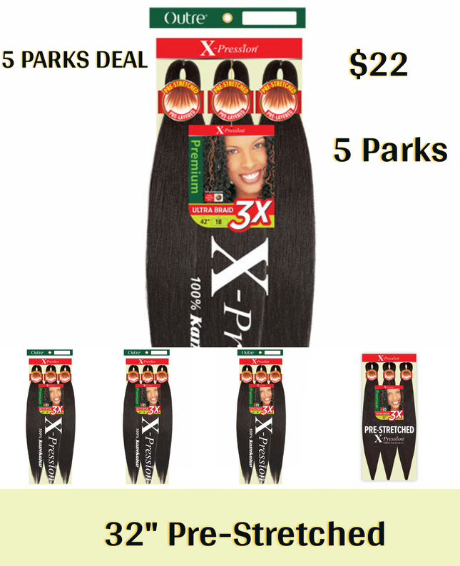 Outre braiding hair Pre-Stretched 32"