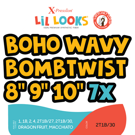 BOHO WAVY BOMBTWIST 8" 9" 10" 7X