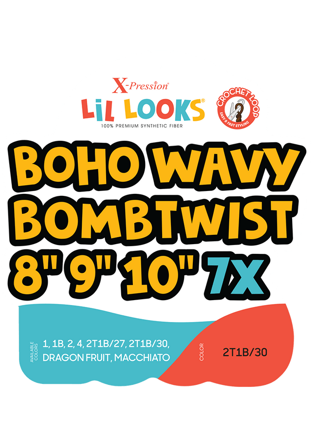 BOHO WAVY BOMBTWIST 8" 9" 10" 7X