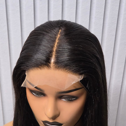 20" straight 5x5 Glueless lace wig.