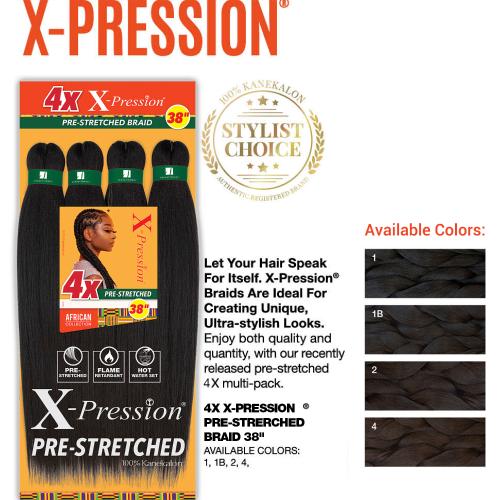 4X Pre-Stretched X-Pression 38”