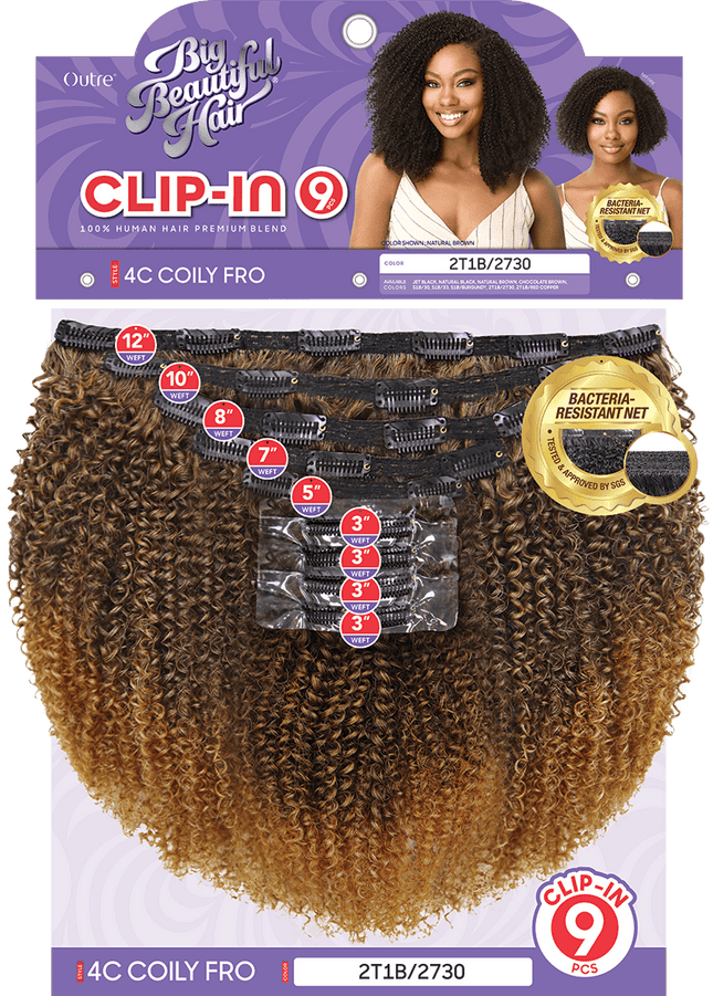 Big beautiful hair clip in 4C Coily Fro