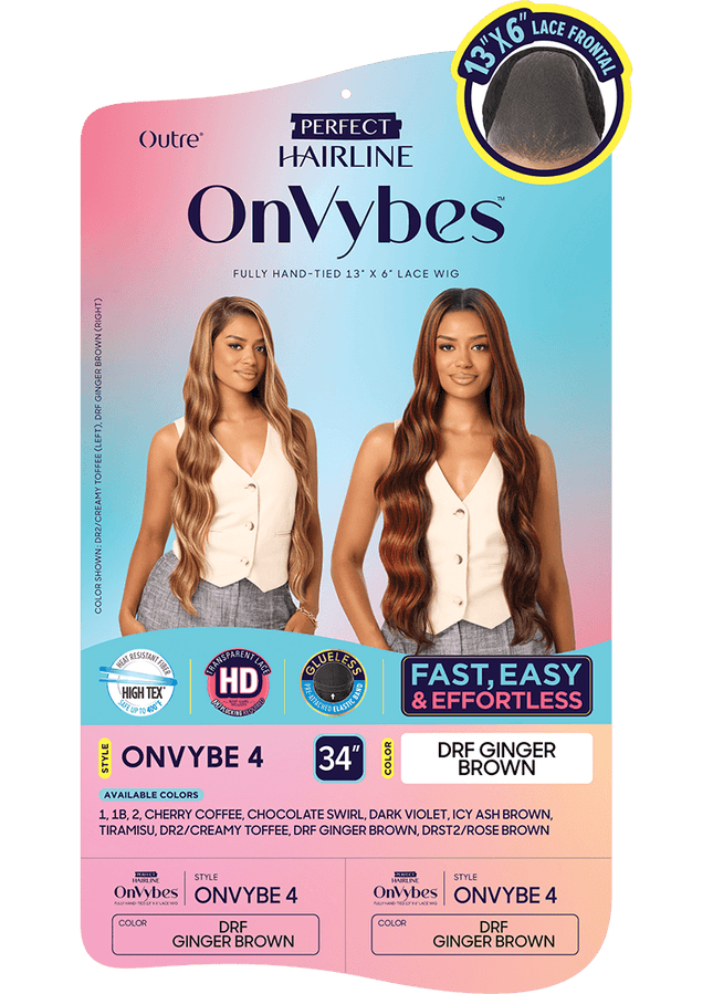 Outre HD Lace Frontal Wig Perfect Hairline OnVybes Glueless Fully Hand-Tied 13X6 Lace Wig OnVybe 4