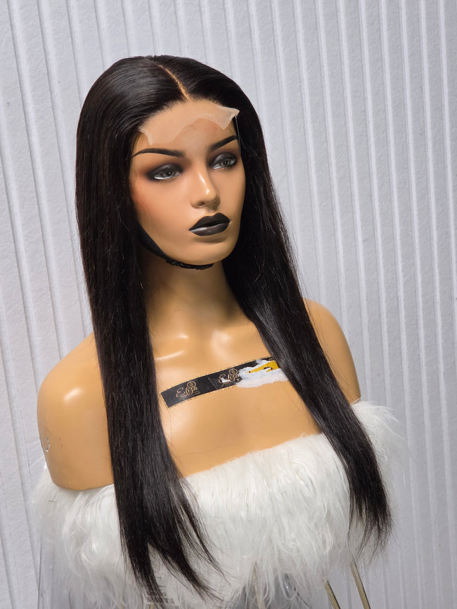 20" straight 5x5 Glueless lace wig.